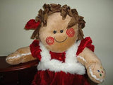 Dan Dee Christmas Gingerbread Girl Doll Large 18 inch