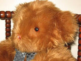 Harrods UK Large Fluffy Bear Checkered Bow  VERY RARE