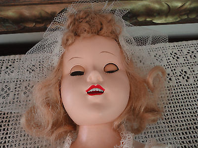 Vintage 1960s Walking Bridal Doll All Original Made Usa Porcelain Teet Jadees Antique Bear Shoppe