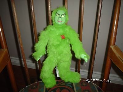 Dr Seuss The Grinch Light Up Heart Plush Doll 15in Playmates 2000