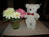 Summit Collection Exclusive 1990 White Bear Red Bowtie
