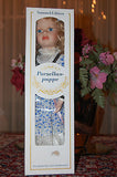 German Porcelain Doll Floral Dress 40 CM NEW in Box