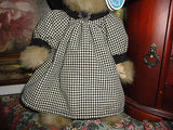 Bearington Bears Audrey Velvet Checkered Dress Item 1397 w Tags 14 inch Retired