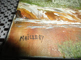 Original Oil Painting Landscape Signed MAILLET 87 Canadian Artist Canvas 10 x 8"