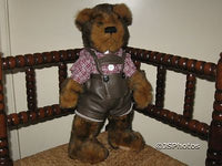 German 15 Inch Jointed Brown Bear Traditional Clothing