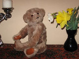 Vintage Germany OOAK Mohair Bear Leather Paws Glass Eyes 15 inch