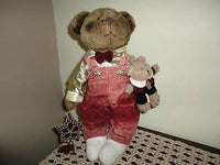 Handcrafted Christmas Father Bear with Baby Boy