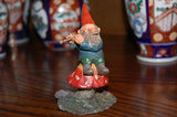 Rien Poortvliet Classic David the Gnome Kabouter Statue Mo on Mushroom 14