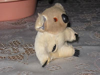 Antique Old 60s Brown Beige Koala Bear Real Fur