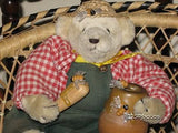German Musical Bear with Honey Pot