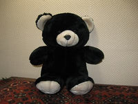 Woodland Bear Co UK 17 Inch Black Teddy Bear No Bow