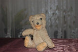 Antique Diem Germany Bear Wool Plush Jointed 1930s Shoe Button Eyes 7 inch CUTE