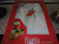 Vintage Child Knitted Dress 1973 ILARIA CREAZIONI ITALY Baby Girls Original Box