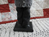 Vintage Handmade Country Old Man Play Fiddle Figurine