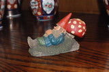 Rien Poortvliet Classic David the Gnome Statue David Sleeping with Mushroom