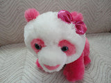 Aurora World PANDA BEAR Pink & White Soft Plush 12 inch Handmade Indonesia