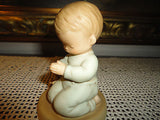 Enesco Mabel Lucie Attwell Memories of Yesterday Boy Praying w Teddy 114499 1987