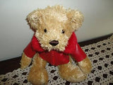 Marcel Schurman Usa Teddy Bear  Zippered Jacket Red Faux Fur Collar