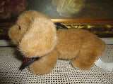 Gund 1986 Puppy Dog Plush Lumberjack Plaid Bib 9 inch