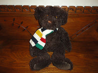 Hudsons Bay Company Chocolate Brown Teddy Bear 15 inch Toronto Canada With Scarf