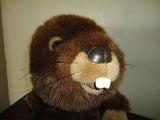 Intersave Calgary Canada JUMBO Stuffed Plush PAPA BEAVER with BABY 17 Inch