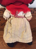 Antique 1920s Felt Doll 16 inch Painted Face Original Clothing Knitting Needles