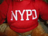 NYPD Teddy Bear w Hoodie Toy Warehouse NY Universal Plush NEW with TAGS 15 inch