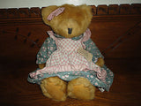 Russ Berrie Mulberry Girl Bears From Past 14 inch  All Tags Retired New