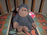 Russ Berrie Luv Pets Gorilla Boz Black Brown Plush All Tags  21095