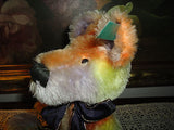 Effanbee Bear Essentials 100% Mohair Rainbow Bear Fully Jointed 14in. Button/Tag