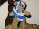 UK Miniature Jointed Girl Bear In Knitted Swim Suit