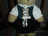 Germany Teddy Bear Girl Jointed Made by ES Gerhardshofen Authentic German Dress