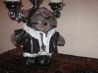 Vintage Dutch Dino Toys Teddy Bear Pilot