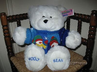 Chad Valley UK 18 Inch Wooly Teddy Bear in Snowman Sweater