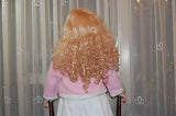 Vinyl Fabric Girl Doll Blonde Hair w Steiff Bear Large 90cm - 35in