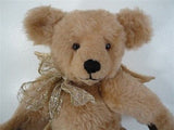 One of a Kind Beige ANGEL BEAR with Gorgeous Wings Metal Halo Jointed AOOAK