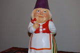 David The Gnome Authentic Rien Poortvliet Wife Lisa Statue Large 15.5 Inch 2015