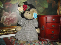 Bearington Bears Audrey Velvet Checkered Dress Item 1397 w Tags 14 inch Retired