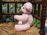 Old Antique Uk 1950s Silk Plush Bear Glass Eyes