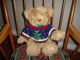 Ganz 1996 Christmas Bear Fully Jointed Jumbo 18" Retired RARE