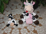 Lot of 2 Stuffed Cows UK & Nicky Toy Holland