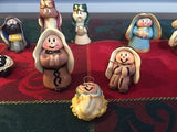 Miniature Dough Clay NATIVITY SET Jesus Joseph Mary 11 Handmade Figurines OOAK