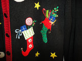 Womans Knitted Famous UGLY CHRISTMAS SWEATER Size 3X Vintage Sun Li Joy