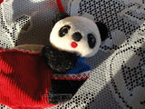 Dakin Vintage Mohair Panda Bear Purse Very Rare