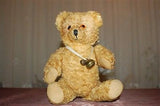 Antique 1950s Yellow Thuringia Germany Bear Fully Jointed Glass Eyes & Bells