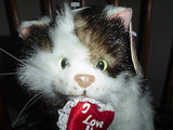 Valentine Cat & Heart Stuffed Plush Very Realistic Tags