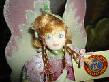 Fairy Cloth Doll Handpainted Face Holding Bunny NEW w Tags Seasons Collections