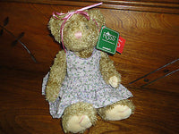 Russ Bears from Past Camille Girl w Purple Cotton Dress 10 inch