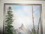 Original Oil Painting Landscape Signed MAILLET 87 Canadian Artist Framed 13x11