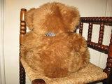 Harrods UK Large Fluffy Bear Checkered Bow  VERY RARE